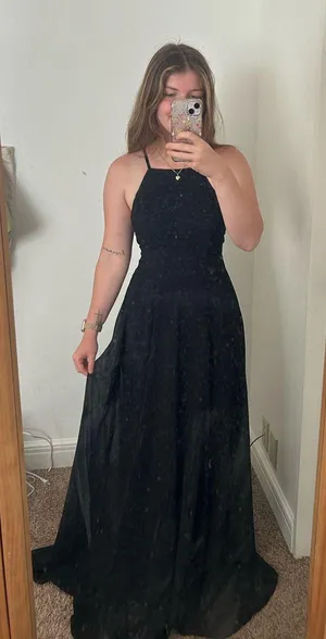 Lulus Mythical Kind Of Love Maxi Dress black thumbnail 1