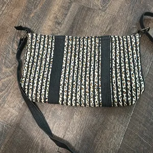 Sun n Sand Vertical Striped Leopard Print Bag Tote Handbag‎ Purse Shoulder Strap thumbnail 3