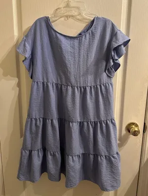 Nine West Tiered Periwinkle Dress thumbnail 1