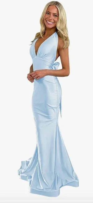 Light Blue Long Dress thumbnail 1