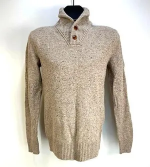 J. Crew Rugged Merino Shawl Collar Donegal Sweater Knit Pullover thumbnail 1