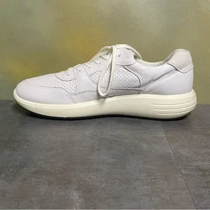 Ecco Perforated White Leather Women's Sneakers Size 10M thumbnail 12