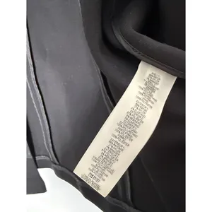 Calvin Klein Faux Leather Panel Open Front Blazer Textured Black‎ Size 8 thumbnail 5