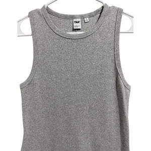 Aritzia TNA Quartz Ribbed Bodycon Mini Dress Heather Gray Women's‎ Size Large thumbnail 3