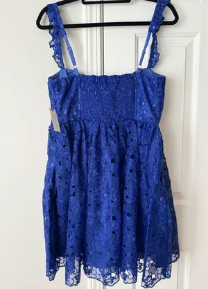 Anthropologie Ruffle-Strap Corset Lace Mini Dress, Size S thumbnail 12