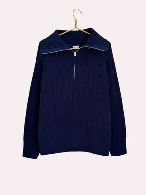 Aerie Cable Car Quarter Zip Sweater thumbnail 3