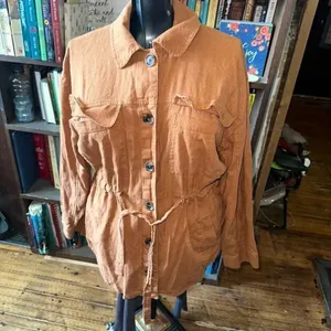 A New Day orange brown L belted lightweight utility jacket thumbnail 2