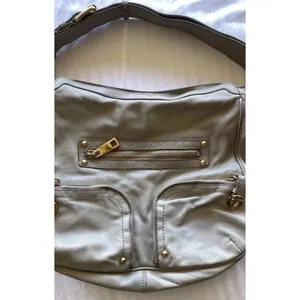 Vintage Marc Jacobs Christy Leather Gray Gold Handbag Iconic Shoulder Bag Purse thumbnail 2