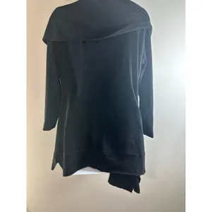Soft Surroundings Womens Black‎ Cowl Neck Tunic Sweater Pockets Medium 25027 thumbnail 5