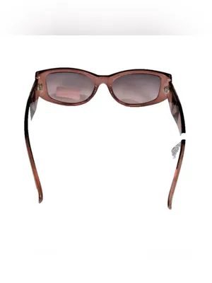 GUESS Translucent Brown Sunglasses Gold Rhinestone-Accented Logos GO00086-45B thumbnail 8