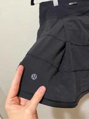 Lululemon Pace Rival Skirt Black Size 8 Long Skort Athletic thumbnail 3