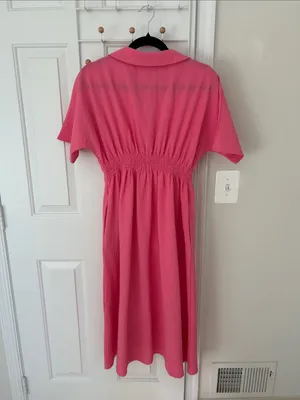 Cool fabric pink dress. S thumbnail 7