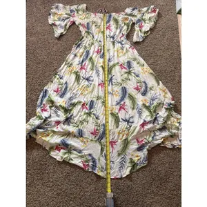 Label Of Love Anthropologie Floral Toscana Smock Maxi Dress XL Boho‎ Coastal thumbnail 8