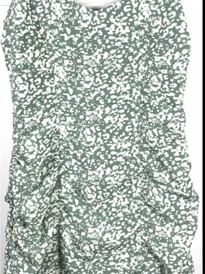 Abercrombie Fitch Womens S Sage Green Ruched Mini Dress Bodycon Party Y2K thumbnail 2