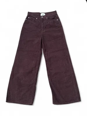 BDG Urban Outfitters Wide-Leg Corduroy Pants in Dark Brown High Waist Size 26 thumbnail 1