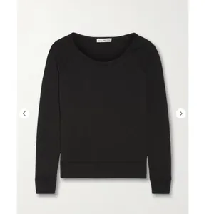 James Perse Cotton Relaxed Clean Raglan Sleeve Supima Pullover Sweatshirt Black‎ thumbnail 4