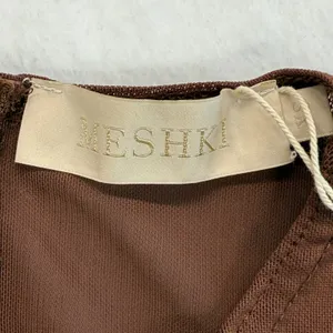 Meshki Blaire Bodysuit‎ Mesh Long Sleeve Chocolate Brown XS thumbnail 6
