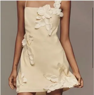 Anthropologie Yellow Hutch 3D Floral Mini Dress thumbnail 2