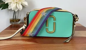 Pre-owned MARC JACOBS‎ Saffiano Rainbow Strap Color Block Snapshot Camera Bag thumbnail 1