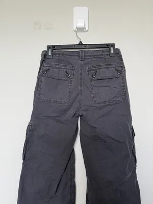 American Eagle Vintage Y2K Grunge Dark Gray Cargo Pants thumbnail 5