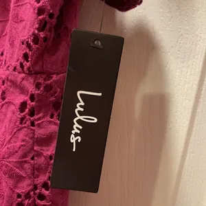 Lulu’s Biscay Magenta Ruffled Eyelet Lace Dress thumbnail 6