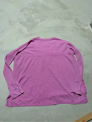 Aerie offline Pink Waffle Henley Long-Sleeve Shirt medium thumbnail 6