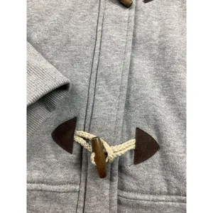 OP XL Hooded Sweatshirt Jacket Faux Fur Gray Full Zip Hooks Womens Long Sleeve‎ thumbnail 6
