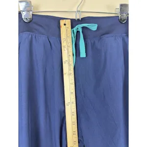 FIGS Yola FREEx Lined Scrub Pants Women’s XL High Waist Navy Blue Medical thumbnail 13