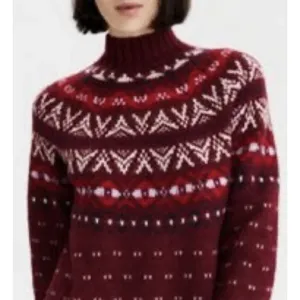 American Eagle Womens Fair Isle Pullover Sweater Size XS Wool Mock Neck thumbnail 2