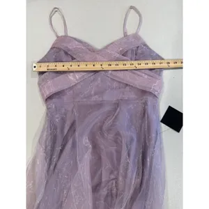 NEW Lulus Formal Gown Large Purple Iridescent Shimmering Prom Hoco Party Wedding thumbnail 4