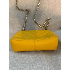 Kate Spade Yellow Quilted Leather Shoulder Bag Flap Chain Strap Crossbody Small thumbnail 11