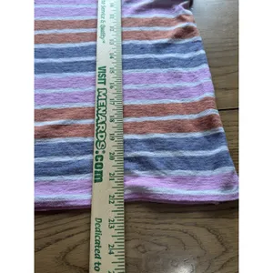 Madewell Medium T Shirt Striped Crop Top Soft V Neck Cap Sleeve Boho Boxy Hippie thumbnail 4