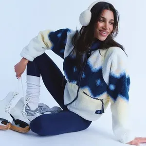 NWOT Free People Movement Hit The Slopes Printed Fleece Jacket thumbnail 3