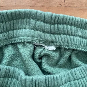 Victoria's Secret PINK Green Sunflower Smiley‎ Face Fleece Joggers Sweatpants thumbnail 5