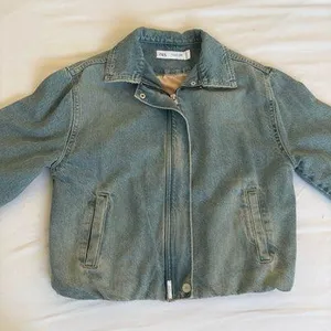 Zara Denim Bomber Jacket thumbnail 2
