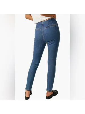 Free People Bella Moto Skinny Women’s Blue Jeans Size 29 thumbnail 3