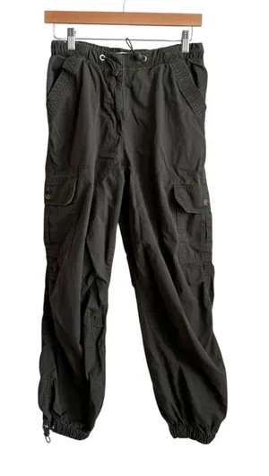 Avec Les Filles Olive Green Drawcord Cargo Pants Women's Small 100% Cotton thumbnail 1