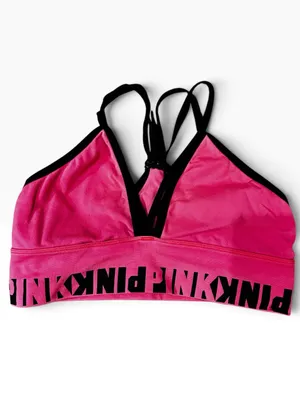 PINK Victoria's Secret Pink Strappy Logo Bikini Top thumbnail 7