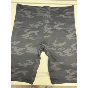 SPANX Women’s Black Camo High Rise Textured Pull-on Nylon Biker Shorts- Large thumbnail 10