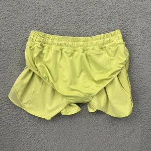 Lululemon Hotty Hot Shorts Low Rise 4" Yellow Vibe Athletic Athleisure Women's 6 thumbnail 4