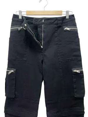 I.AM.GIA Ursa Cargo Pants Large Black Zip Off Convertible Shorts Silver Hardware thumbnail 6
