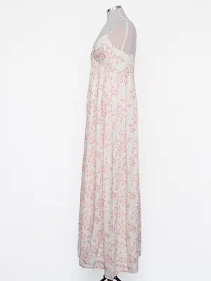 SACHIN‎ & BABI - Jessica Gown Rouge Watercolor Floral Gown thumbnail 4