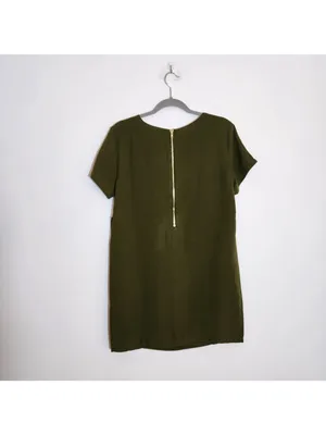 Lulus Olive Green Mini Short Sleeve Shift Dress Size Medium NWT thumbnail 4