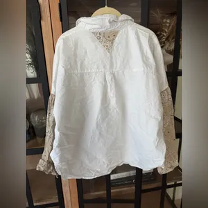POL Bandana button down shirt top patchwork puff long sleeves western rodeo top thumbnail 4