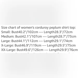 NEW Tan Corduroy Babydoll Peplum Skirt Button Front Jacket thumbnail 7