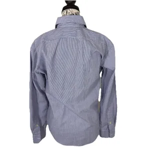 Women's Blue White Pinstripe Button Down Shirt Size 4 Long Sleeve Classic thumbnail 3