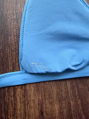 Aerie Women’s Blue Triangle Adjustable Bikini Swimsuit Top - Size S thumbnail 4
