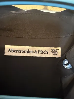 Abercrombie & Fitch Knot-Front Shirt Dress black‎ twist Size XXS Tall thumbnail 5