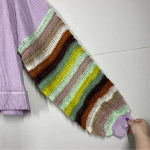 Free People Cha Cha Brushed Knit Stripe Balloon Sleeve Top thumbnail 6