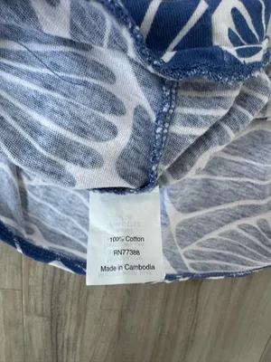 J. Crew Blue & White Floral Tank Top thumbnail 5